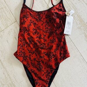 Hurley rust Floral One-Piece Swimsuit